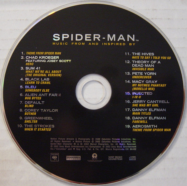 Various : Spider-Man (Music From And Inspired By) (CD, Comp, Ltd)