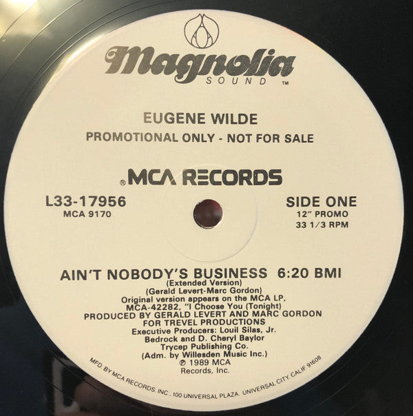 Eugene Wilde : Ain't Nobody's Business (12", Promo)