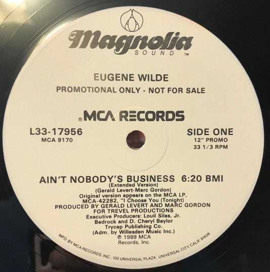 Eugene Wilde : Ain't Nobody's Business (12", Promo)
