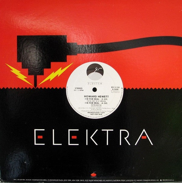 Howard Hewett : I'm For Real (12", Promo)