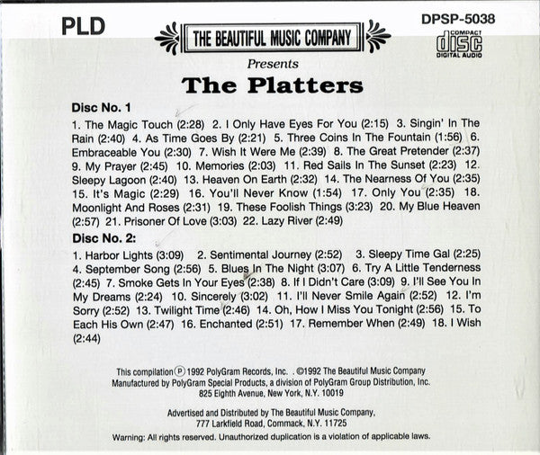 The Platters : 40 Famous Records (Collector's Treasury) (2xCD, Comp)