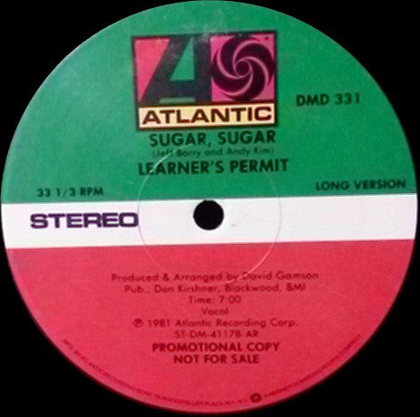 Learner's Permit : Sugar, Sugar (12", Promo, AR)