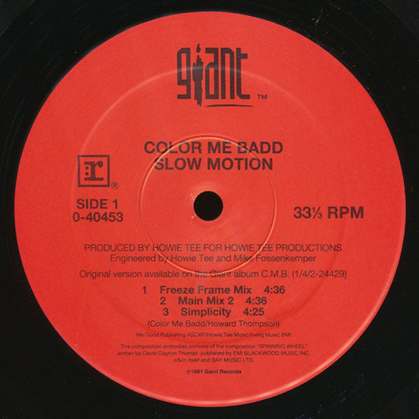 Color Me Badd : Slow Motion (12")