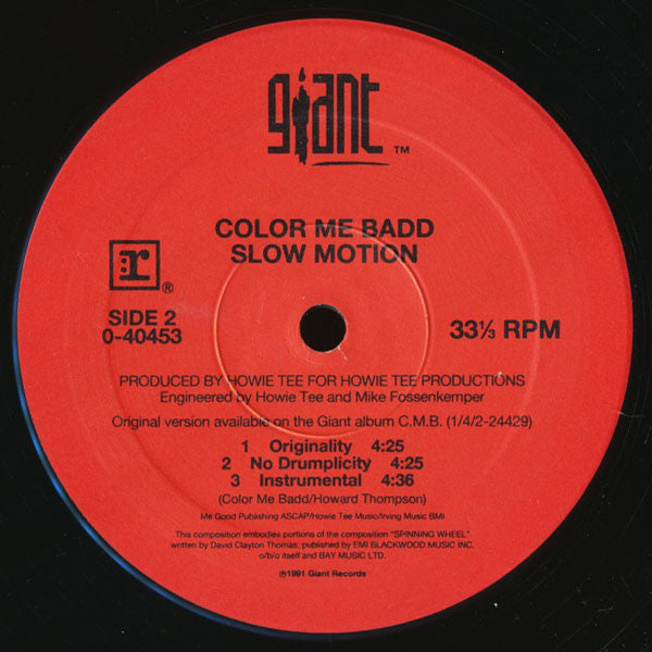 Color Me Badd : Slow Motion (12")