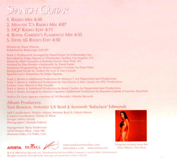 CD Toni Braxton - Spanish Guitar リミックス集 CD