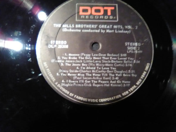 The Mills Brothers : Great Hits - Vol. 2 (LP, Album)