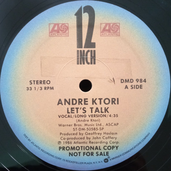 Andre Ktori : Let's Talk (12", Promo)