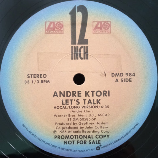 Andre Ktori : Let's Talk (12", Promo)