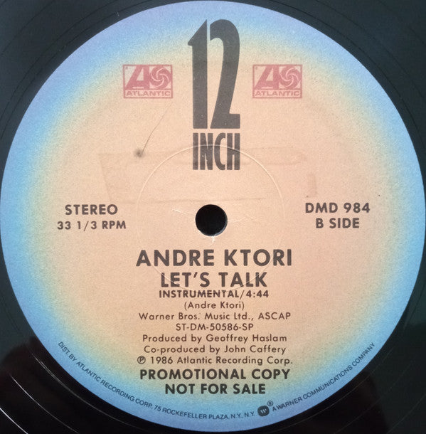 Andre Ktori : Let's Talk (12", Promo)