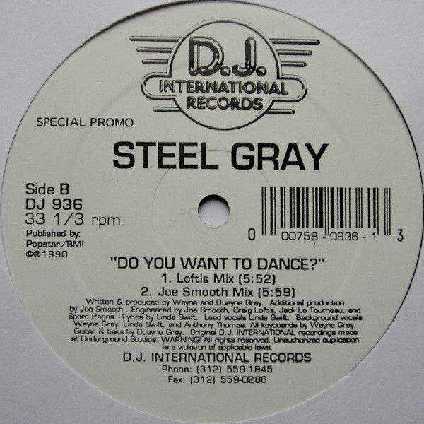 Craig S. Loftis Featuring Andrea Salazar / Steel Gray : Don't Want To Be Right / Do You Want To Dance? (12", Promo)