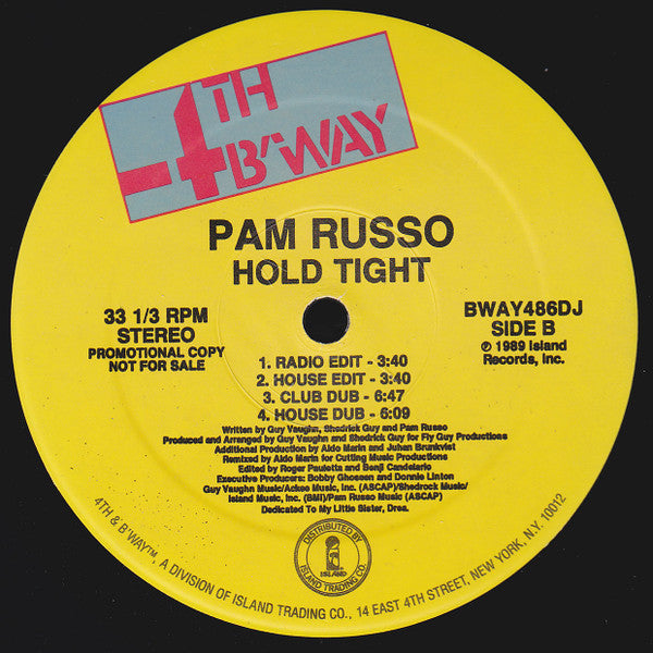 Pam Russo : Hold Tight (12", Promo)