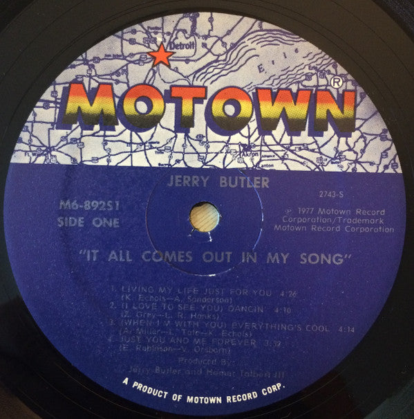 Jerry Butler : It All Comes Out In My Song (LP, Album)