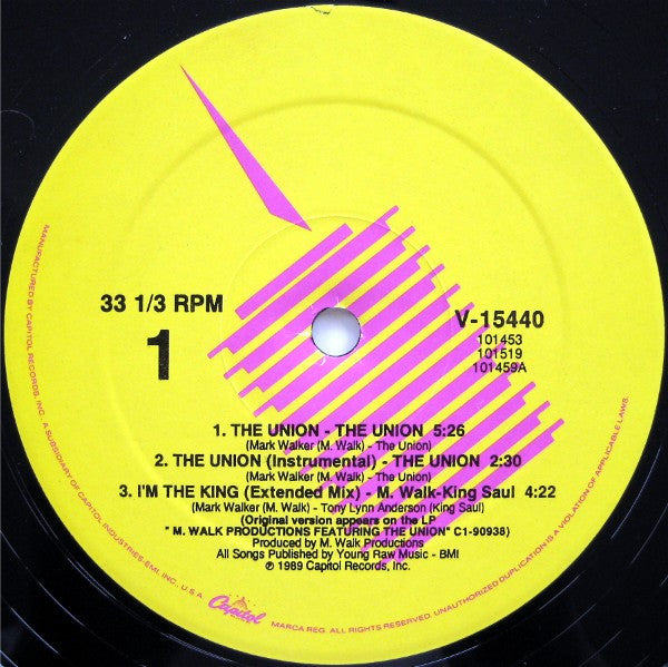 M. Walk Productions Featuring The Union (3) : The Union (12")
