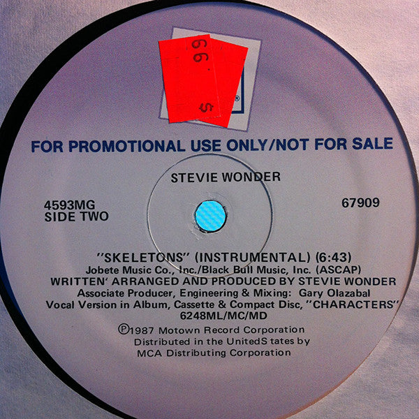 Stevie Wonder : Skeletons (12", Promo)