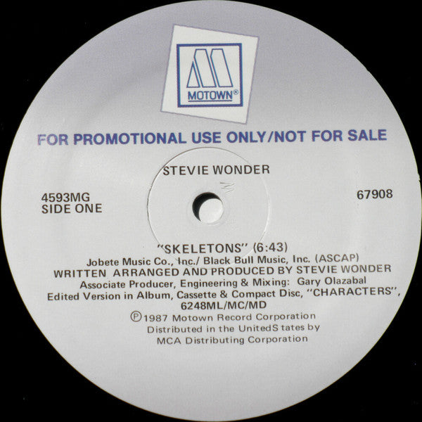 Stevie Wonder : Skeletons (12", Promo)