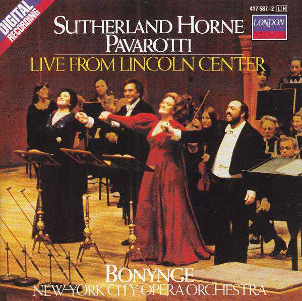 Bonynge*, Sutherland*, Horne*, Pavarotti*, New York City Opera Orchestra : Live From Lincoln Center (CD, Album)