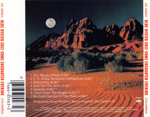 Blue Öyster Cult : Some Enchanted Evening (CD, Album, RE, RP)