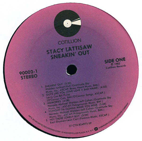Stacy Lattisaw : Sneakin' Out (LP, Album, Spe)