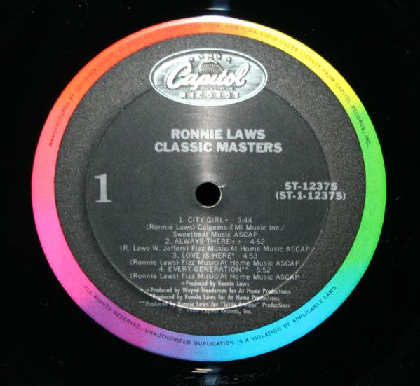 Ronnie Laws : Classic Masters (LP, Comp)