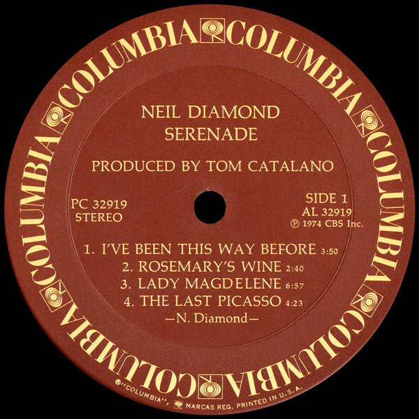 Neil Diamond : Serenade (LP, Album, RE)