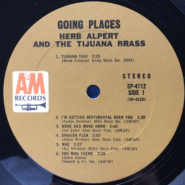 Herb Alpert & The Tijuana Brass : !!Going Places!! (LP, Album, Ter)