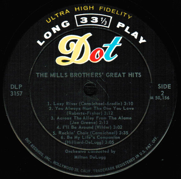 The Mills Brothers : The Mills Bros. Great Hits (LP, Album, Mono, Ind)