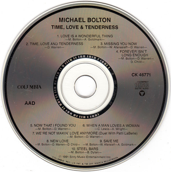 Michael Bolton : Time, Love & Tenderness (CD, Album, Pit)