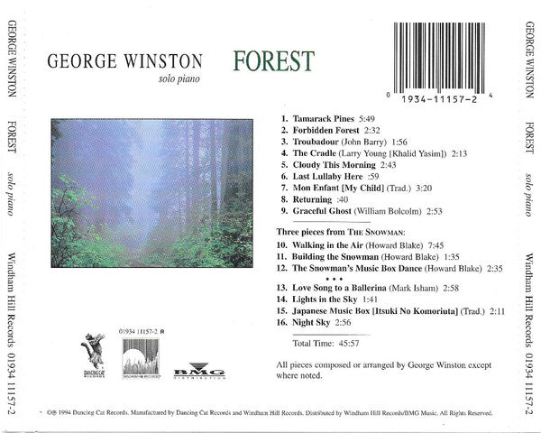 George Winston : Forest (CD, Album, RE)