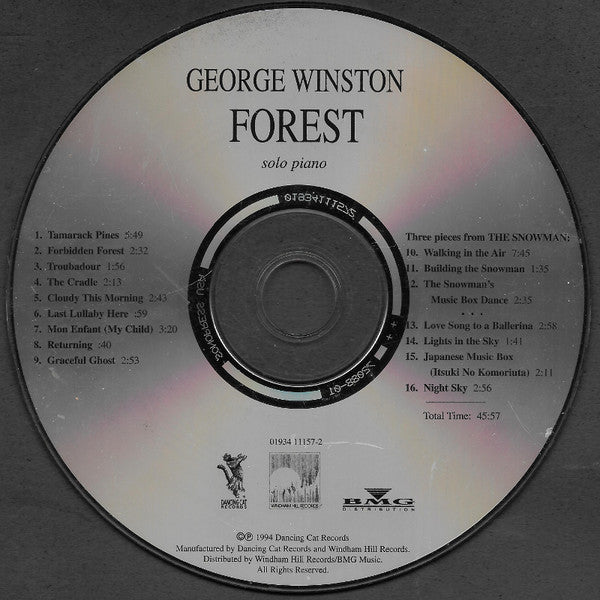 George Winston : Forest (CD, Album, RE)
