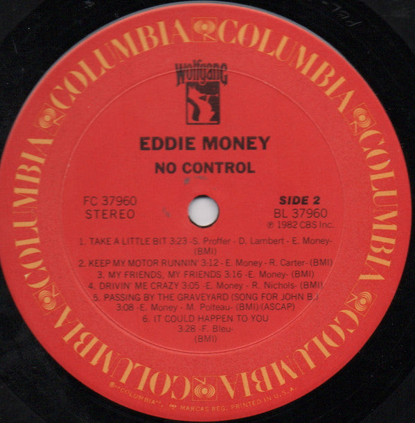 Eddie Money : No Control (LP, Album)