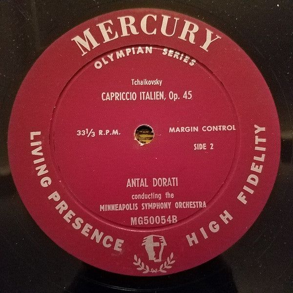 Pyotr Ilyich Tchaikovsky - Antal Dorati, Minneapolis Symphony Orchestra, University Of Minnesota Brass Band, Deems Taylor : 1812 Festival Overture, Op. 49 (Original Scoring) / Capriccio Italien (LP, Mono)