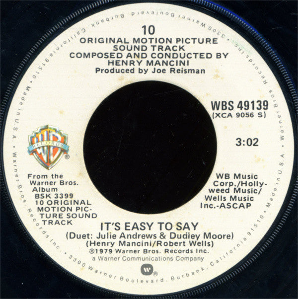 Henry Mancini : Ravel's Bolero (7", Single, Pos)