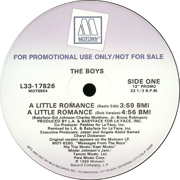 The Boys : A Little Romance (12", Promo)