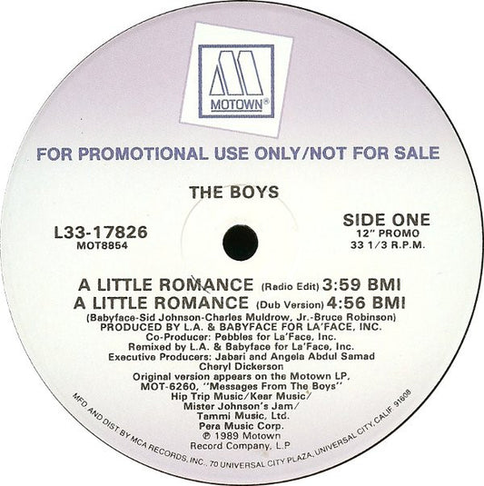 The Boys : A Little Romance (12", Promo)