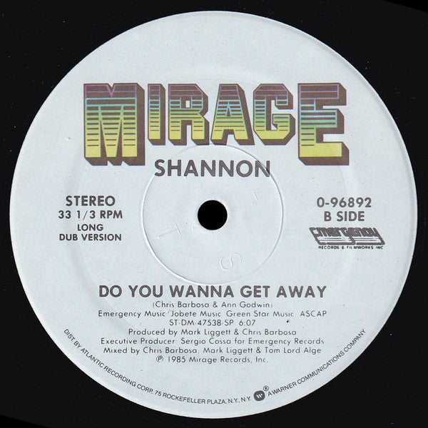 Shannon : Do You Wanna Get Away (12", SP)