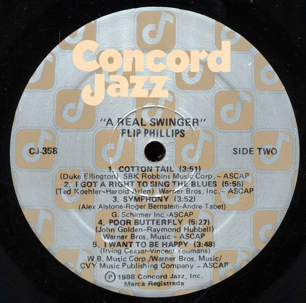 Flip Phillips : A Real Swinger (LP, Album)