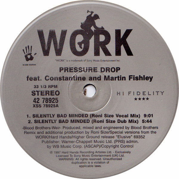 Pressure Drop : Silently Bad Minded (12", Single)