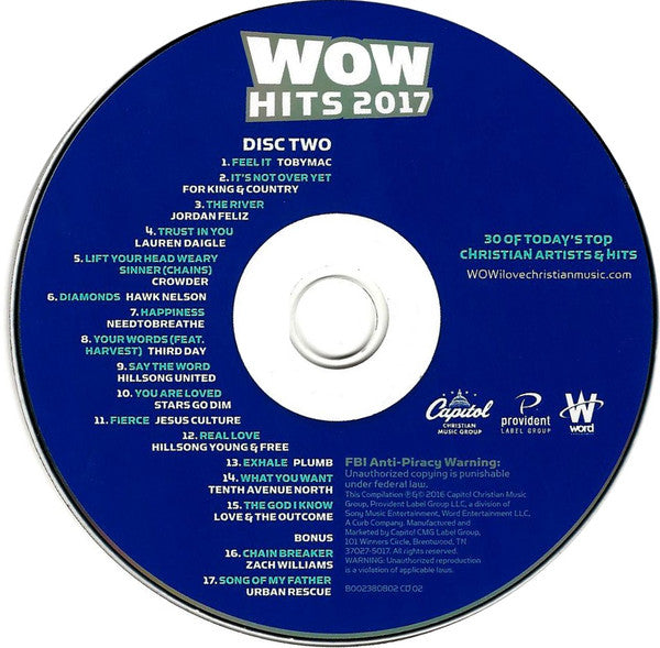 Various : WOW Hits 2017 (2xCD, Comp)