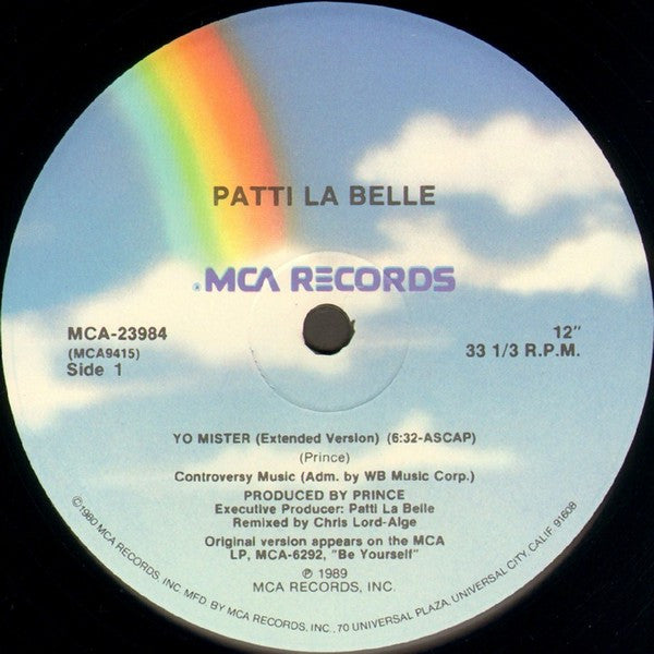 Patti LaBelle : Yo Mister (12", Single)