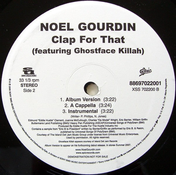 Noel Gourdin : Clap For That (12", Promo)