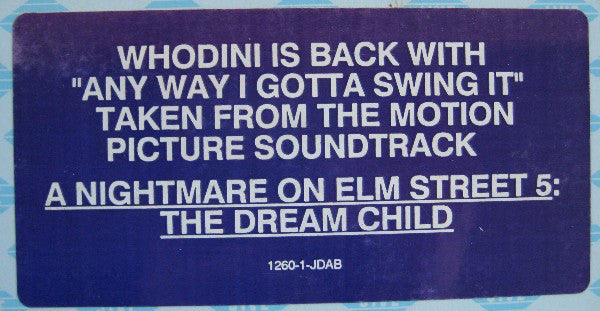 Whodini : Any Way I Gotta Swing It (12", Promo)