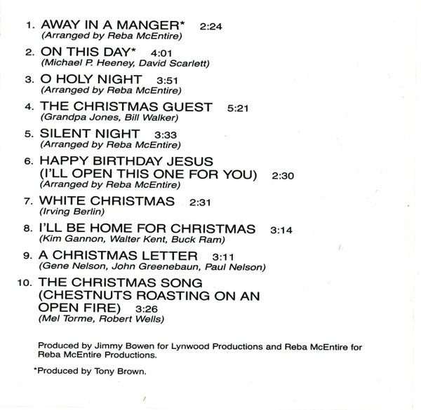 Reba McEntire : Merry Christmas To You (CD, Album, Club)