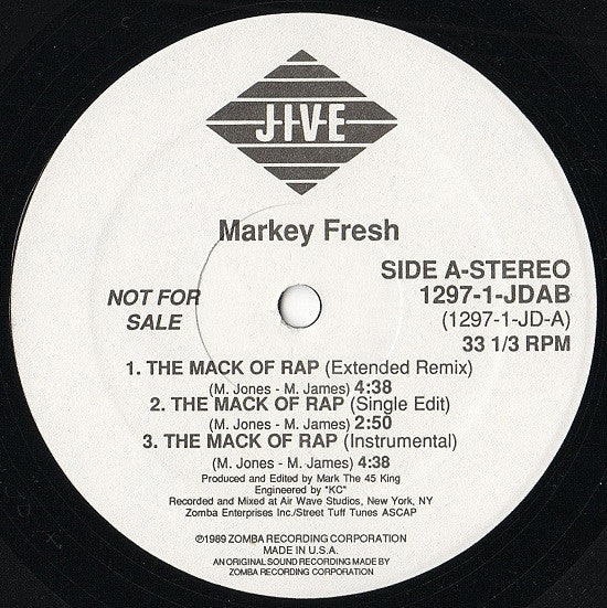 Markey Fresh : The Mack Of Rap (12", Promo)
