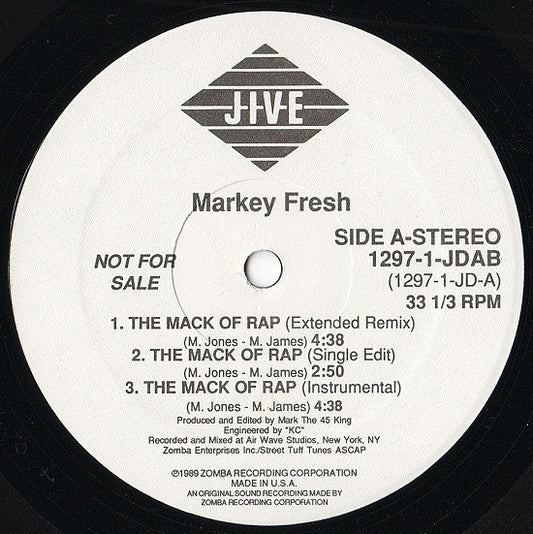 Markey Fresh : The Mack Of Rap (12", Promo)