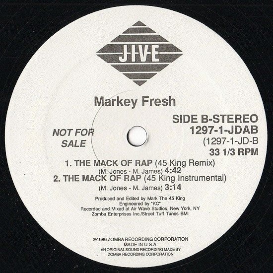 Markey Fresh : The Mack Of Rap (12", Promo)