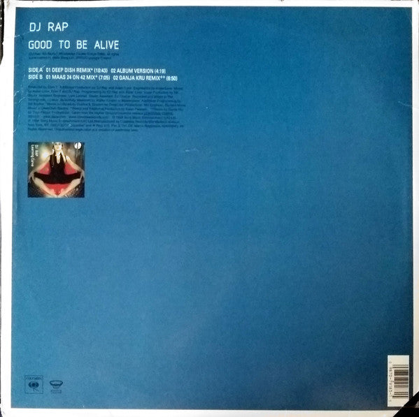 DJ Rap : Good To Be Alive (Remixes) (12")