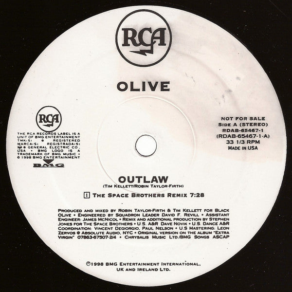 Olive : Outlaw (2x12", Promo)