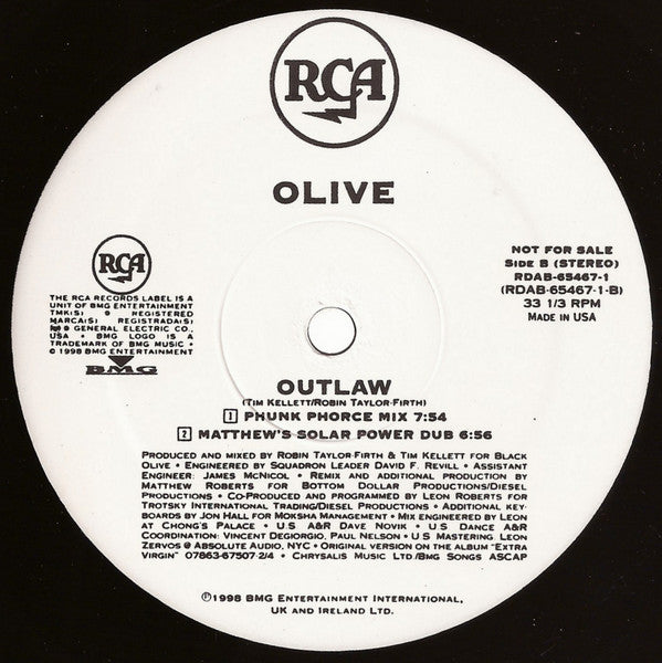 Olive : Outlaw (2x12", Promo)