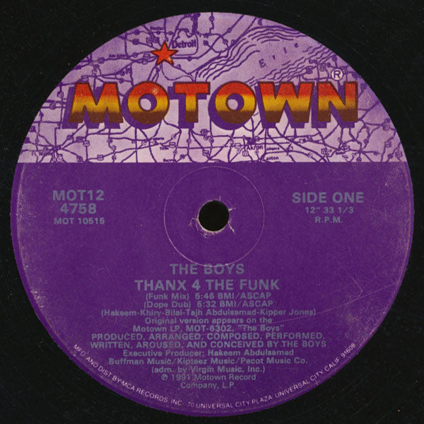 The Boys : Thanx 4 The Funk (12", Single)