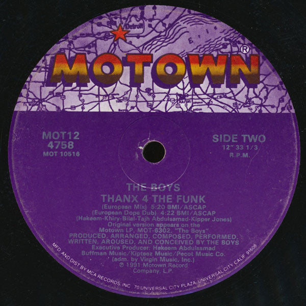 The Boys : Thanx 4 The Funk (12", Single)